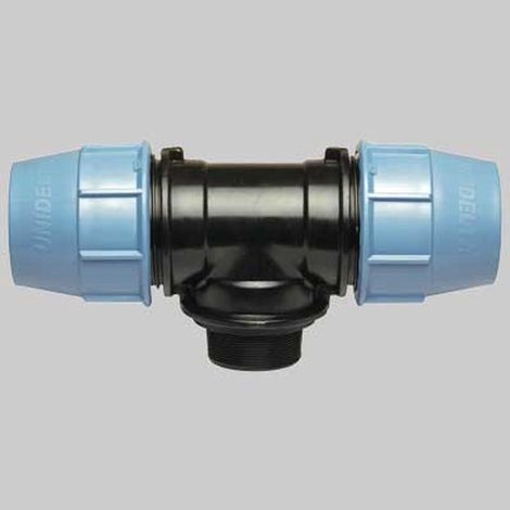 TEE 90° CON DERIVAZIONE MASCHIO PLASTICA - 90 x 4"