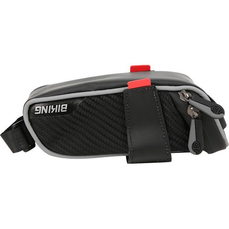 Sacoche de selle de vélo portable en PU, étanche, grande capacité, sacoche arrière, équipement de cyclisme 1 (1/5)