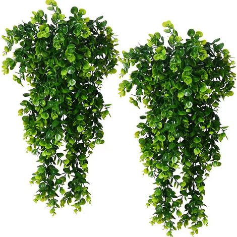 Plante Suspendue Artificielle - Liane Fausse Pothos 76 cm - Décoration Murale Intérieure Extérieure - 2 Pièces (1/5)