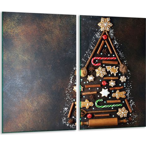 Tabla de cortar de vidrio 2x 30x52 Navidad (1/5)