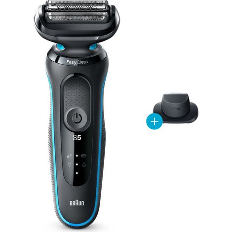 Braun Series 5 50-M1200s Rasoio Elettrico Nero Turchese (1/4)