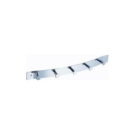 Wandgarderobe 405 x 60 x 38 mm (B x H x L) 5 Haken Metall verchromt chrom