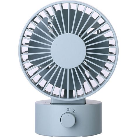 Mini ventilateur de bureau USB 102 × 79 × 138 mm, format de paume, silencieux, vitesse du vent à trois vitesses, un compagnon de refroidissement portable (1/3)