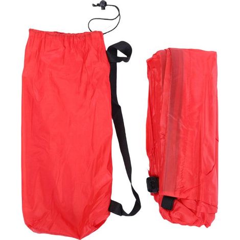 BelleRise - Canapé gonflable pliable – Gonflement 3 s – ergonomique – pour plage, camping, pique-nique – rouge (1/5)