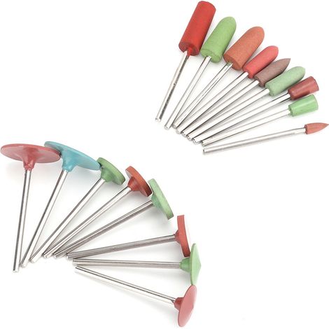 Ensemble de 17 pièces pour le polissage de bijoux : meules de polissage et outils pour la fabrication de bijoux. (1/5)