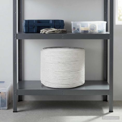 vidaXL Corde en coton 10 mm 50 m Blanc 100% Coton (1/5)