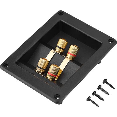 Connecteur de borne haut-parleur en laiton 4 pôles, boîtier de connexion pour câbles acoustiques, composants audio professionnels