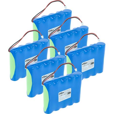 vhbw 6x Batterie compatible avec ApeLight Maxi V1, V2 lampe LED (4,5Ah, 12V, NiMH)