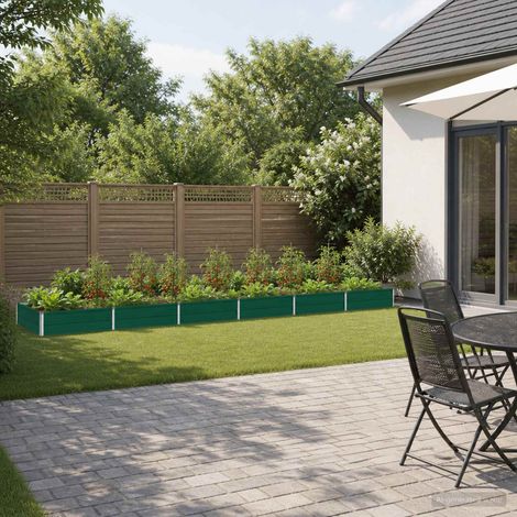 vidaXL Cama de Jardín Elevada Verde 480 x 80 x 24 cm (1/5)