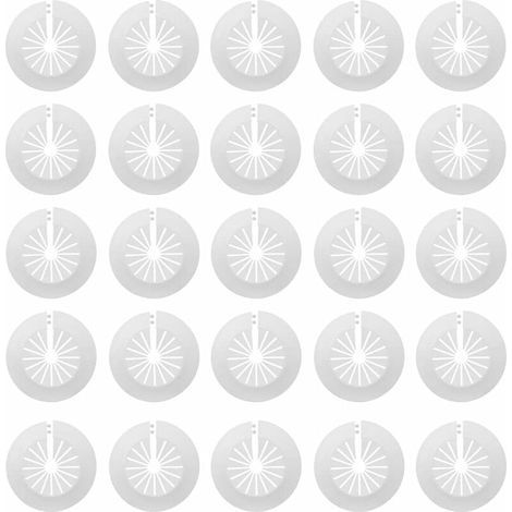 CHOYCLIT 30 Pcs Radiateurs De Tuyau En Plastique Cache Tuyau Radiateur Rosaces Simples Rosace Radiateur Cache Tuyau Manchons De Tuyaux Pour Les Tuyaux De 14-29 Mm(Blanc) (1/5)
