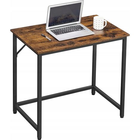 Leobert Schreibtisch Schwarz 80 x 50 cm modernes Loft-Design