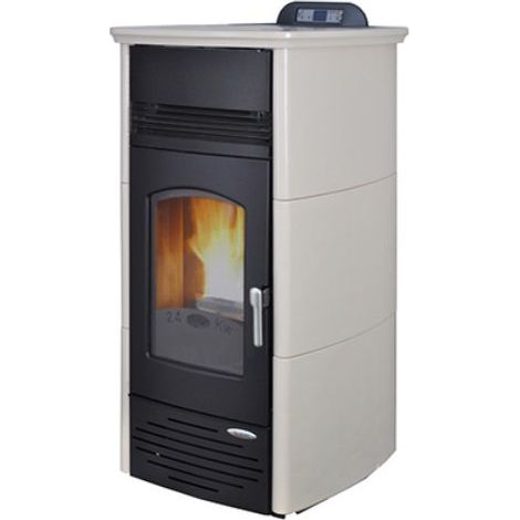 Stufa pellet idro Carlotta Omnia 23,5kw ceramica  Idro non ventilata  Bordeaux (1/4)