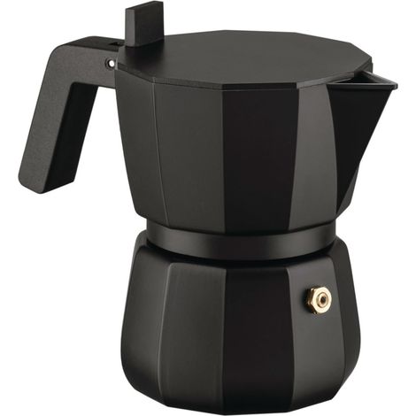 Alessi Moka DC06/3 B Cafetera Espresso 3 Tazas Negra