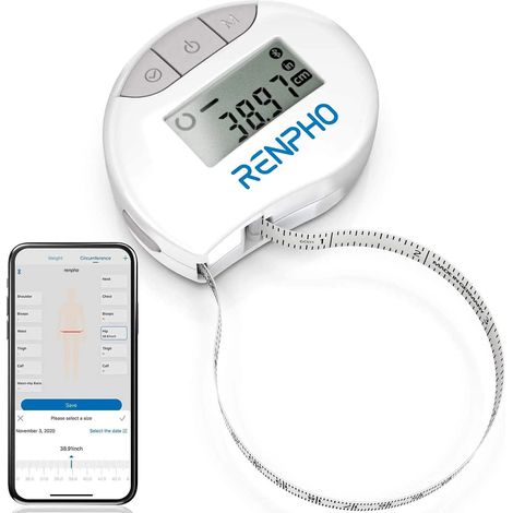Cinta m茅trica inteligente RENPHO RF-BMF01-WH