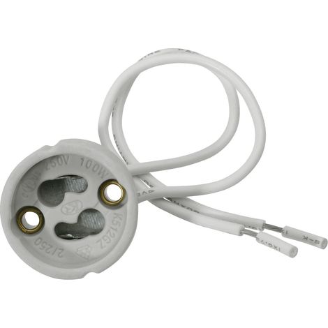 Portalámparas cerámico GZ10 para bombillas GU10 HLDR-GZ10 00402 (1/2)