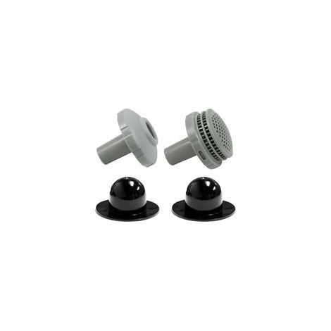 25022E Eau de Piscine - Kits de Raccordement Adaptés pour Intex, avec crépine, embout et bouchon avec raccords de 3,2 cm (1/5)