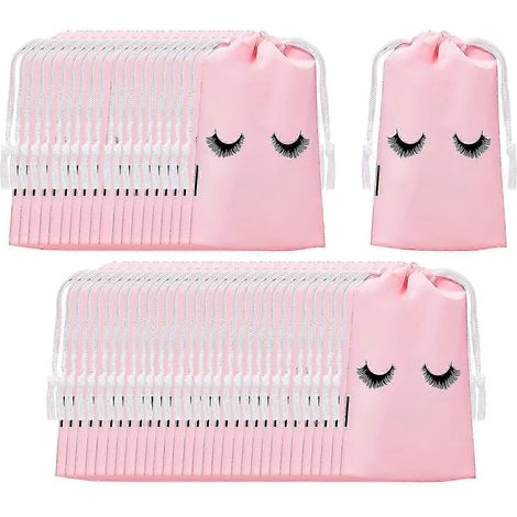 Trousse de toilette de voyage imperméable avec cordon de serrage (50 pièces)-10cmx15cm Pink (1/5)