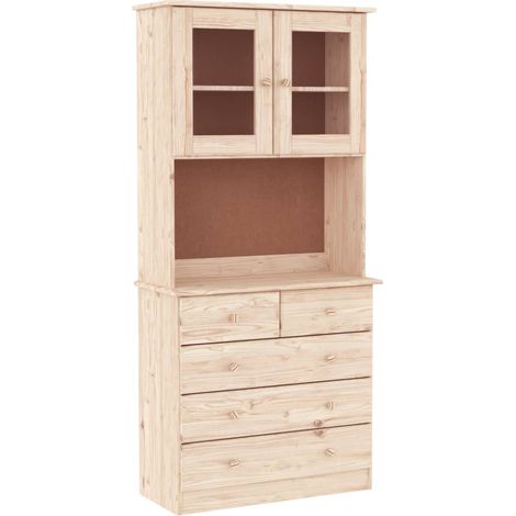 Maison Exclusive - Credenza ALTA 77x35x165 cm in Legno Massello di Pino