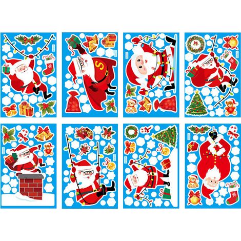 Autocollant Vitre Noël Flocon De Neige - Adhésif Électrostatique Sans Colle Pour Fenêtre Miroir Porte En Verre - Décoration Intérieure Festive - Lot De 12 (1/5)