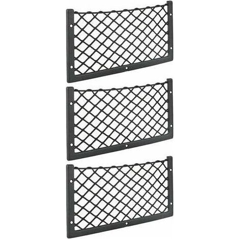 HOXILEELEO - Lotto di 3 reti per auto 36 x 18 cm – Maglia di nylon elastico – Montaggio ultra-resistente per furgoni, camper, camion (1/5)