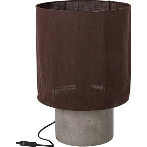 Lampe de table en ciment marron - marron et ciment gris (1/5)