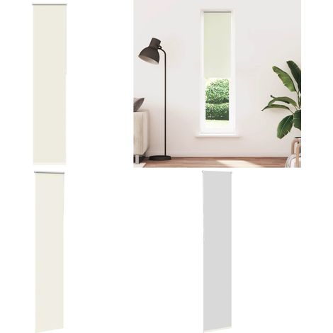 vidaXL Store enrouleur occultant blanc cassé 40x210 cm largeur tissu (1/5)