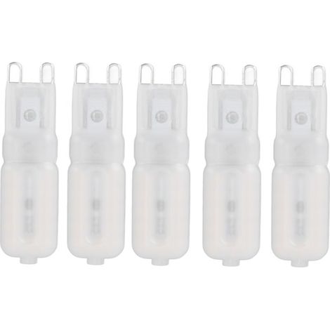 Ampoules LED G9 5Pièces Lumière Blanche Diffusée 22LEDs Dimmable Haute Qualité pour Éclairage Paysage et Maison (1/4)