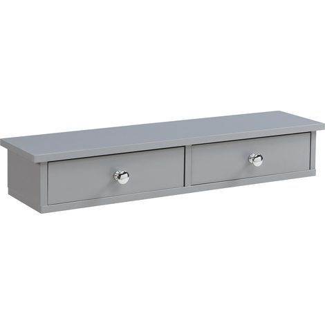 Estantería de diseño atemporal para salón/dormitorio mueble de almacenaje de pared 10 x 60 x 15 cm gris claro 030011246 (1/5)