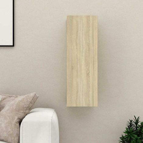 803350 vidaXL TV Cabinet Sonoma Oak 30,5x30x90 cm Engineered Wood (1/5)