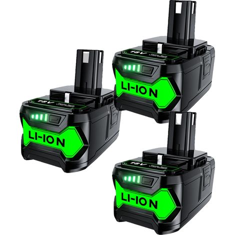 Batterie Li-ion, capacité de 6000mAh, compatible avec Ryobi P108 (1/2)