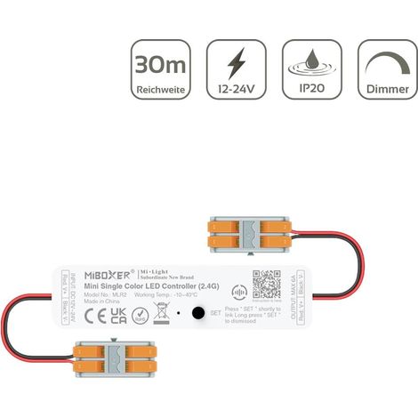 MiBoxer LED Dimmer Mini 2.4GHz 12/24V offenes Kabelende MLR2 (1/5)