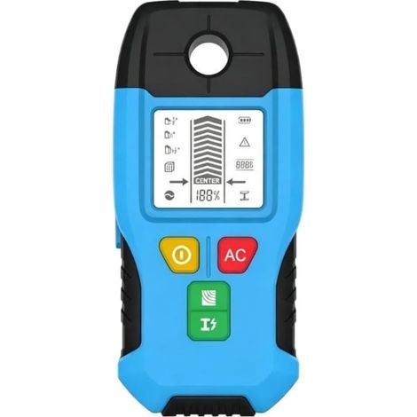 Détecteur mural 4 en 1 métal pour bois voltage profondeur Détecteur(Blue) Détection 4 modes, métal pour bois aimant voltage, précision maximale, évite dommages murs, pour idéal rénovation (1/5)