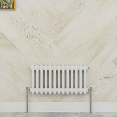 SKY Bathroom 300x605mm 2 Column Radiator Horizontal White Traditional Column Radiator