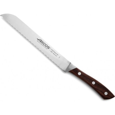 Cuchillo Panero Arcos Natura 155710 de Acero Nitrum, Mango de Madera de Palisandro y 20 cm de Hoja en estuche (1/5)