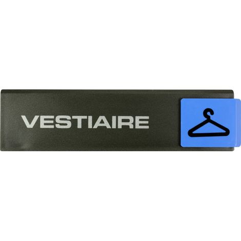 Plaque de porte Vestiaire - Europe design 175x45mm - 4260792