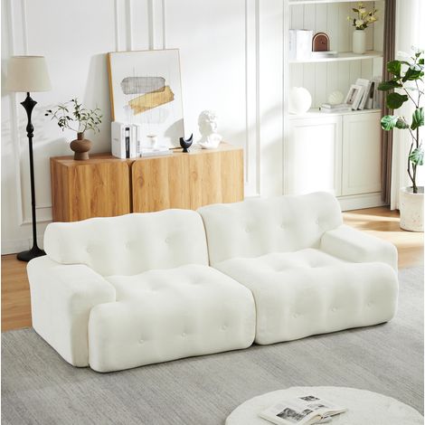 Modulares Zweisitzer-Sofa aus Chenille mit breiten Armlehnen OKMYHOME (1/5)