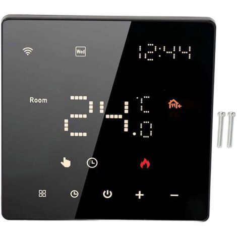 Thermostat domestique intelligent, contrôle par application, écran tactile numérique, contrôleur de température intérieure, 100-250vac, liaison WIFI 3A (1/5)