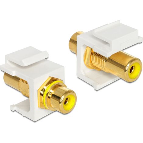 Empalmador hembra-hembra  PANEL RCA Delock dorado AMARILLO
