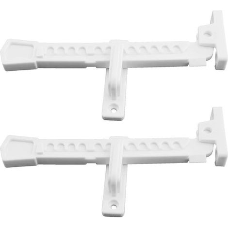 Serrures de sécurité en Upvc pour fenêtre,Lot de 2 entrebâilleurs de fenêtres blancs en polychlorure de vinyle non plastifié,Blanc (1/3)