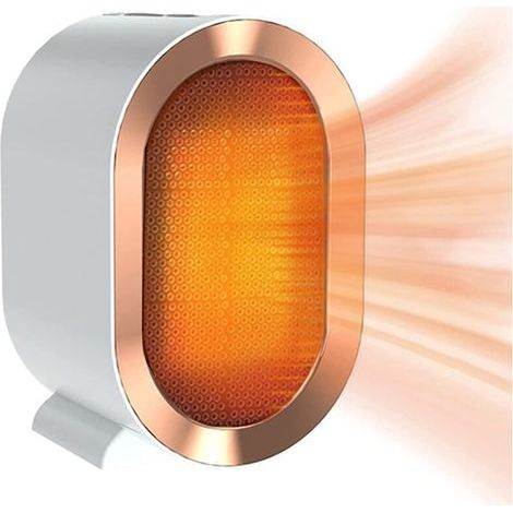 Ceramic electric fan heater, 1200W heater with 2 heat settings and overheat protection, fast and quiet heating with low energy consumption