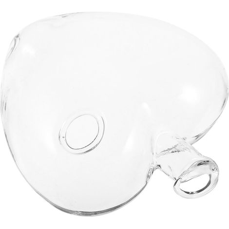 Vase suspendu en verre Housoutil pour plantes hydroponiques, design forme de cœur (1/5)