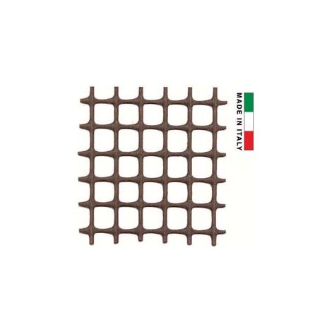 RETE IN PLASTICA QUADRA MARRONE MM.10X10- - maglia mm.10x10, altezza cm.100 - 1 rotolo T-REX