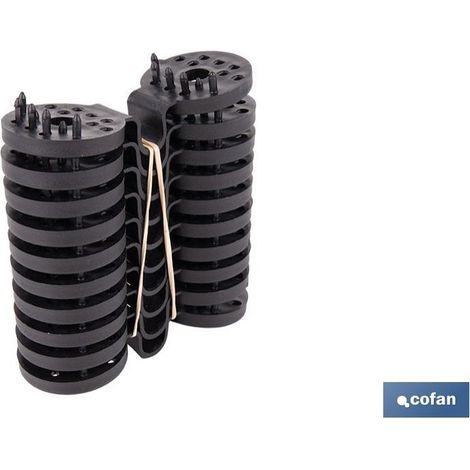 Pack de 10 pinces noires pour toile d'ombrage