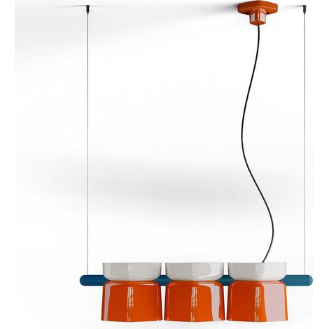 DECO' YAKITORI C2790, Suspension, Ferroluce - Colore: bianco arancio blu (1/2)