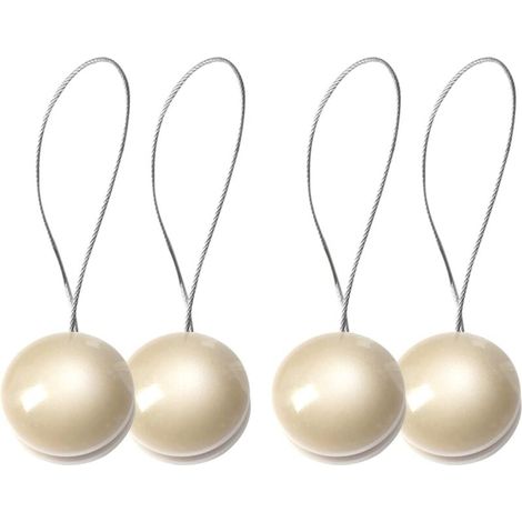 paia di fermatende magnetici decorativi da 45 cm per camera da letto, soggiorno, ufficio, beige (1/4)
