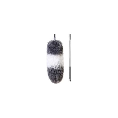 250cm Plumeau Télescopique, Plumeau Toile D'araignée Poussière, Tete de Loup Tête Pliable Lavable (1/5)