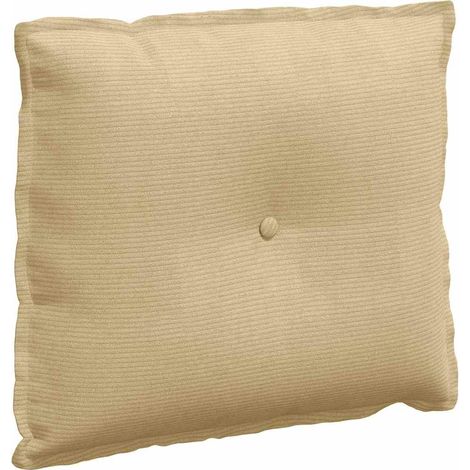 Coussin de Dos Vert gris 60 x 50 cm Tissu en velours côtelé