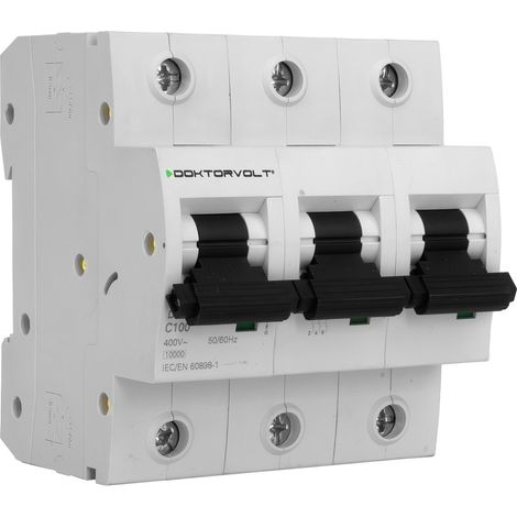 Fusible disjoncteur MCB 3P triphasé C100A 10KA eska (1/5)