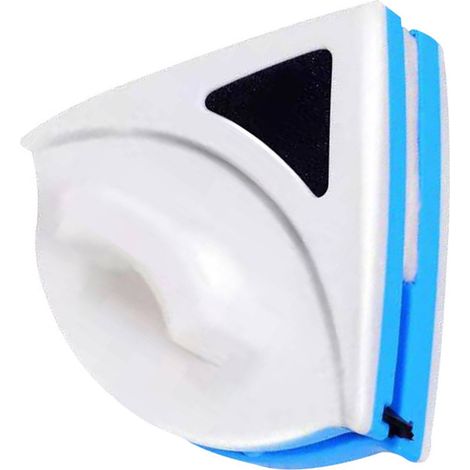 Nettoyeur de vitres magnétique triangulaire bleu, brosse de lavage magnétique simple face, P3 8 mm (1/5)