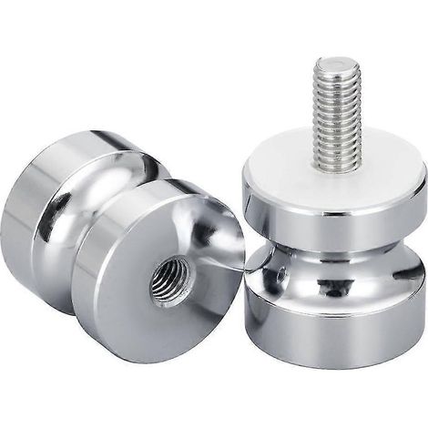 Poignée de porte de salle de bain ronde en alliage d'aluminium pour douche, poignée de porte simple face en verre pour meuble de douche (1/3)